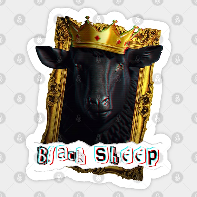 Black Sheep Sticker by Beyond T-Shirts